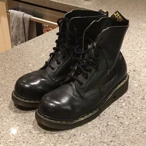 Dr. Martens steel toe lace up boots